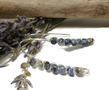 Lapis Lazuli stone drop earrings, made to order sterling silver earrings