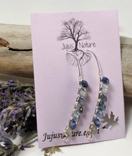 royalty stone, wisdom lapis lazuli stone earrings, sterling silver drop earrings, nature made