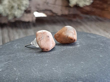mismatched stone stud earrings silver studs lake michigan