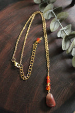16-inch-gold-chain-necklace-polished-stone-red-agate