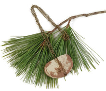stone essential oil diffuser necklace, jujus nature diffuser jewelry, michigan sandstone necklace