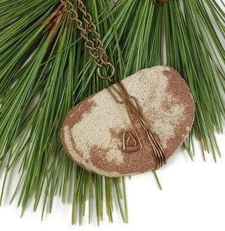 painted sandstone diffuser necklace, aromatherapy diffuser necklace, essential oil diffuser jewelry