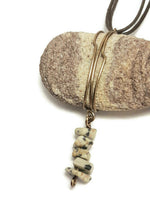 dalmatian jasper beaded essential oil diffuser stone necklace
