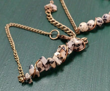 natural dalmatian jasper stone jewelry, michigan made stone bracelet