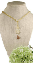 citrine necklace, jujus nature beach stone collection, chain necklaces