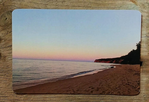 nature postcard grand island setting sun beach postcard